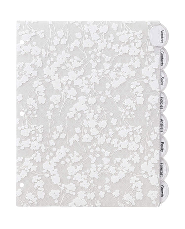 Avery Insertable Style Edge Plastic Dividers for 3 Ring Binders, 8-Tab Set, Assorted White Frosted Designs, 1 Set (11291)